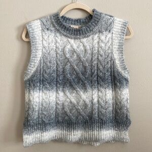 a.n.a. Gray Cable Knit Sweater Vest